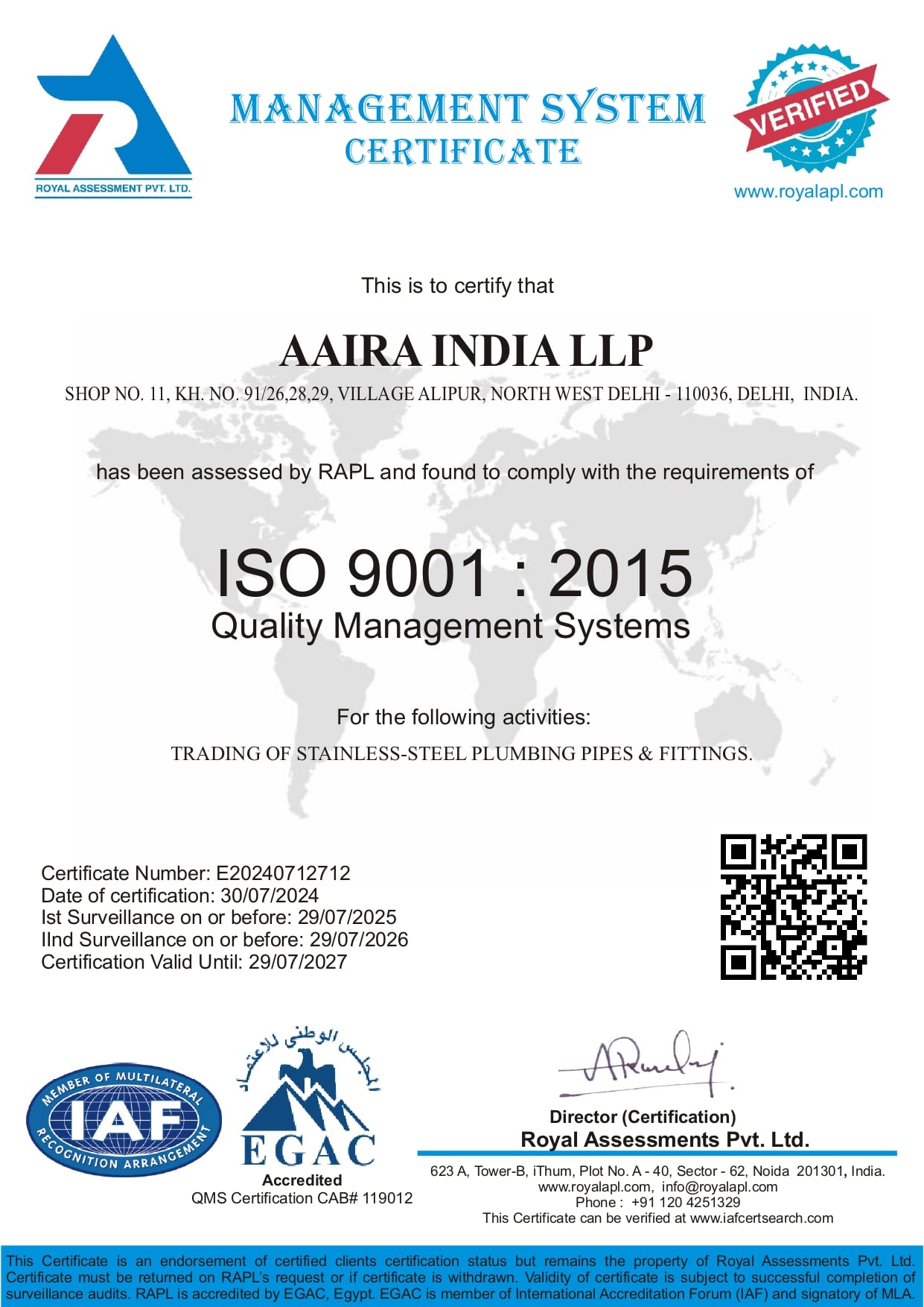 certifications